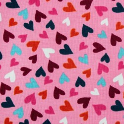Strampler "Happy Heart" rosa mit Herzen 86-92