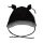 Ohrenmütze mit Ohrenschutz Fledermaus Katze Uni Schwarz Stoffauswahl 