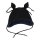 Ohrenmütze mit Ohrenschutz Fledermaus Katze Uni Schwarz Stoffauswahl 