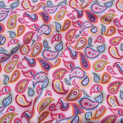 Jersey "Paisley Muster" auf rosa