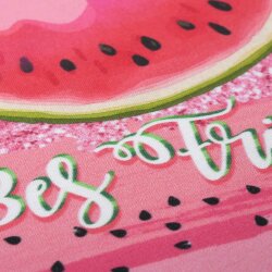 Sommerkleid mit Rüschenärmel "Süßes Früchtchen" Panel BIO Wassermelone