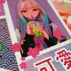 Jersey Digital Kawaii Manga flieder