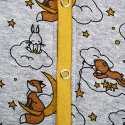 Overall aus Alpenfleece "Wolkenreiter" - Waldtiere Fuchs Hase Bär