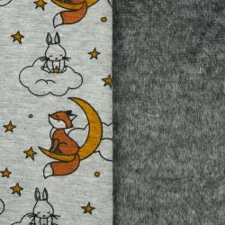 Overall aus Alpenfleece "Wolkenreiter" - Waldtiere Fuchs Hase Bär