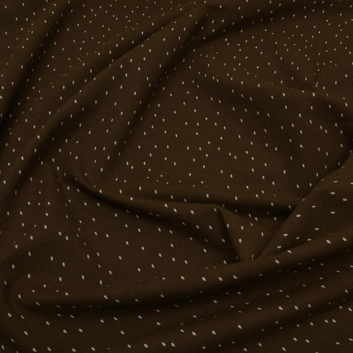 Baumwolljersey Regentropfen Rehkitz schokobraun