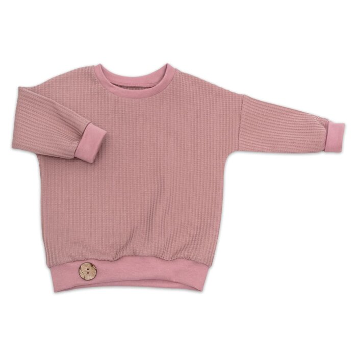 Sweater Pullover Waffeljersey - altrosa