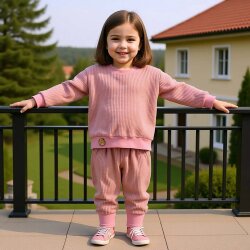 Sweater Pullover Waffeljersey - altrosa