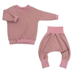 Sweater Pullover Waffeljersey - altrosa