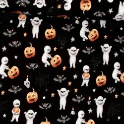 Baumwolljersey Digital "Halloween Party" Mumien...