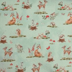 Alpenfleece Happy Fleece "Waldtiere" Fuchs Hase...