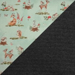 Alpenfleece Happy Fleece "Waldtiere" Fuchs Hase...