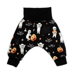 2 -teiliges Set Pumphose + Langarmshirt Halloween "Mumien" Kürbis & Fledermaus schwarz