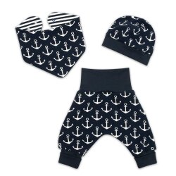 3-tlg Geschenkset Pumphose-Mütze-Tuch...