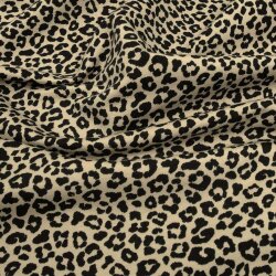 French Terry  "Leopardenmuster" Animalprint beige