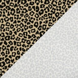 French Terry  "Leopardenmuster" Animalprint beige