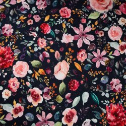 Girly Sweater Kleid "Blumentraum Aquarell"...