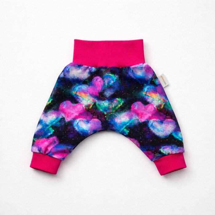 Pumphose "Neon Hearts" nachtblau-pink-bunt