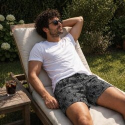 Baumwolljersey  Digitaldruck "Kamasutra" grau