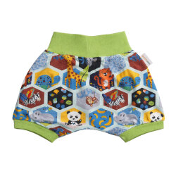 SOFORTKAUF Gr. 74 - 3er Set Shorts / kurze Pumphose "Kritzelkreise" + "Zootiere" + "Dinos"