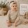 Musselin Double Gauze Kleine Herzen auf beige