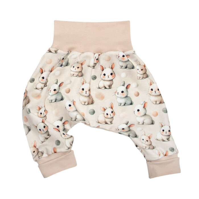 Pumphose  "Kleine süße Hasen" creme-beige
