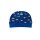 Beanie mit Bündchen  maritim "Boote" royalblau