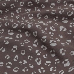 Musselin Double Gauze Leopard - taupe