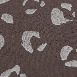 Musselin Double Gauze Leopard - taupe