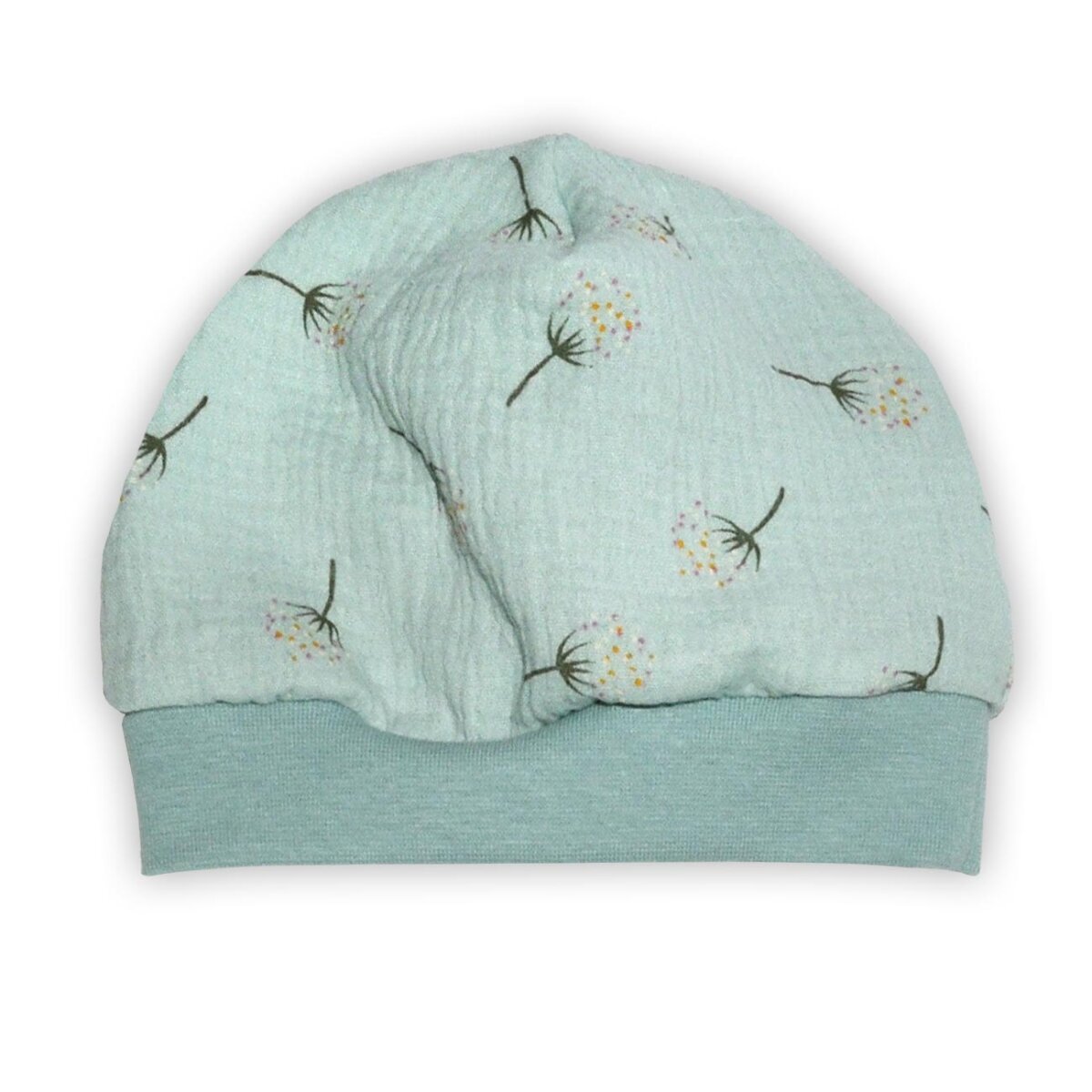 Musselin Mütze Pusteblumen mint