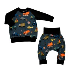 2 -teiliges Set Pumphose + Langarmshirt "Tiere in...