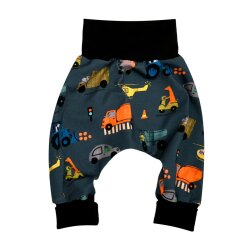 2 -teiliges Set Pumphose + Langarmshirt "Tiere in bunten Fahrzeugen" grau
