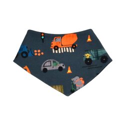 3-teiliges Geschenkset Pumphose-Mütze-Tuch Erstlingsoutfit "Tiere in bunten Fahrzeugen" grau